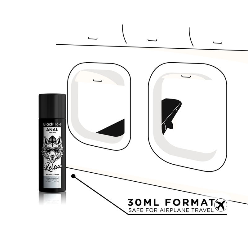 BLACK HOLE - REPARO ANAL RELAX À BASE DE ÁGUA COM HIALURON 30 ML - Imagem 5
