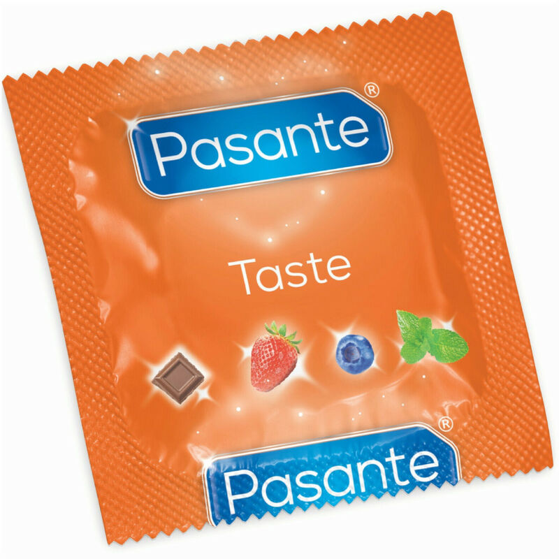 PASANTE - SACO DE PRESERVATIVO SABOR BLUEBERRY 144 UNIDADES - Imagem 2