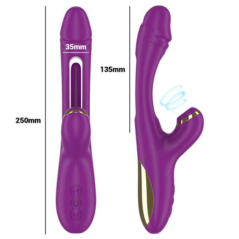 INTENSE - ATENEO VIBRADOR MULTIFUNO RECARREGVEL 7 VIBRAÕES COM LÍNGUA OSCILANTE E SUCO ROXA - Imagem 5