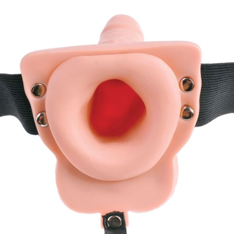 FETISH FANTASY SERIES - ARNÊS AJUSTVEL COM CONTROLE REMOTO PÊNIS REALISTA COM TESTÍCULOS RECARREGVEIS E VIBRADOR 15 CM - Imagem 3