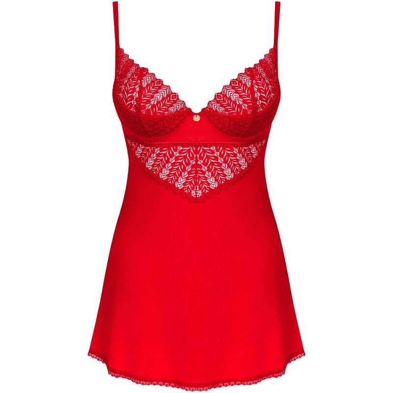 OBSESSIVE - INGRIDIA CHEMISE TANGA RED XS/S - Imagem 5