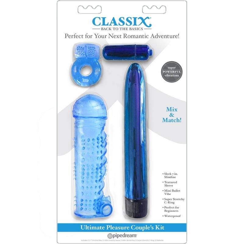 CLASSIX - KIT PARA CASAIS COM ANEL, BAINHA E BALAS AZUIS - Imagem 2
