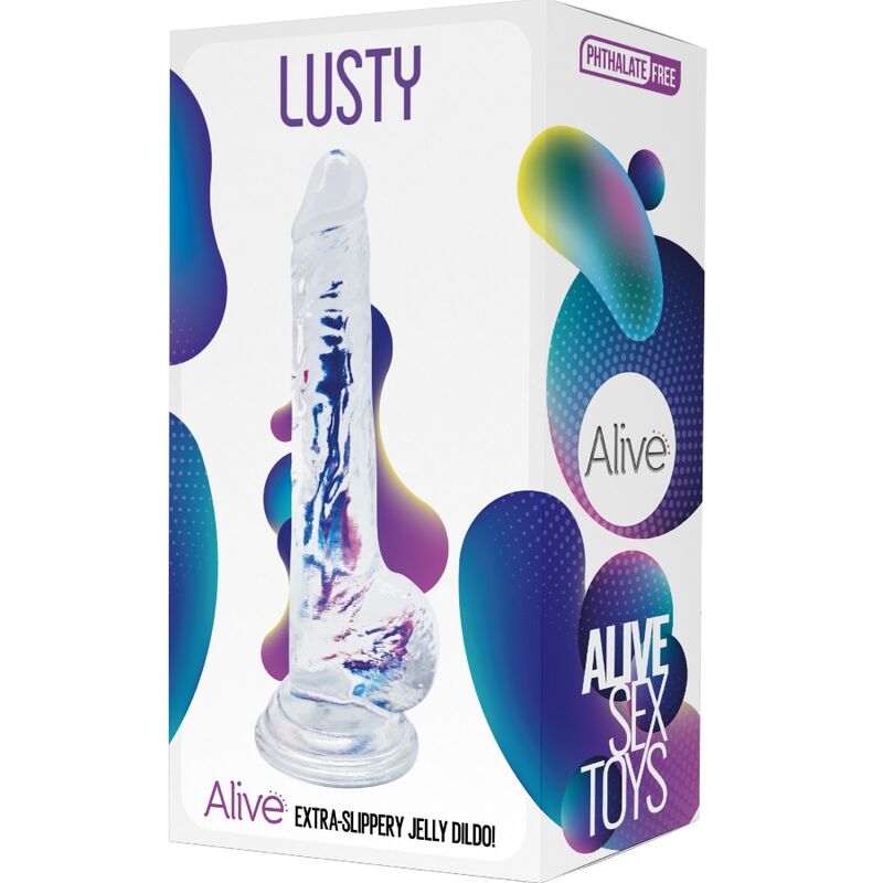 ALIVE - LUSTY REALISTIC PÊNIS TRANSPARENTE 18 CM - Imagem 2