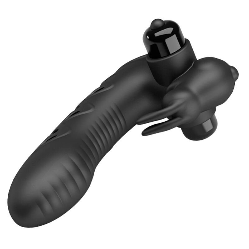 PRETTY LOVE - CAPA DE DEDO VIBRADOR DE COELHO PRETO VANCE - Imagem 2