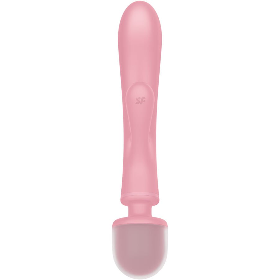 SATISFYER - TRIPLE LOVER MASAJEADOR VIBRADOR RABBIT ROSA - Imagem 4