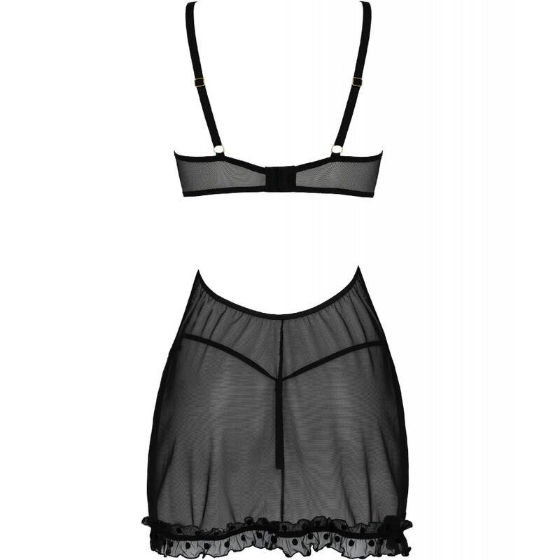PASSION - MARINA CHEMISE TANGA PRETA S/M - Imagem 4