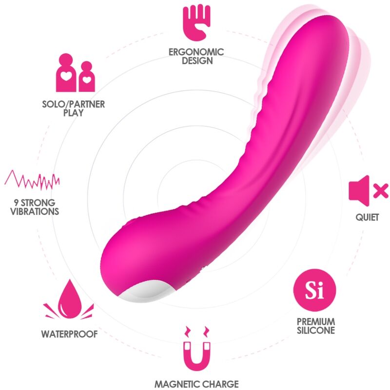 ARMONY - VIBRADOR LEGEND SILICONE FÚCSIA - Imagem 2
