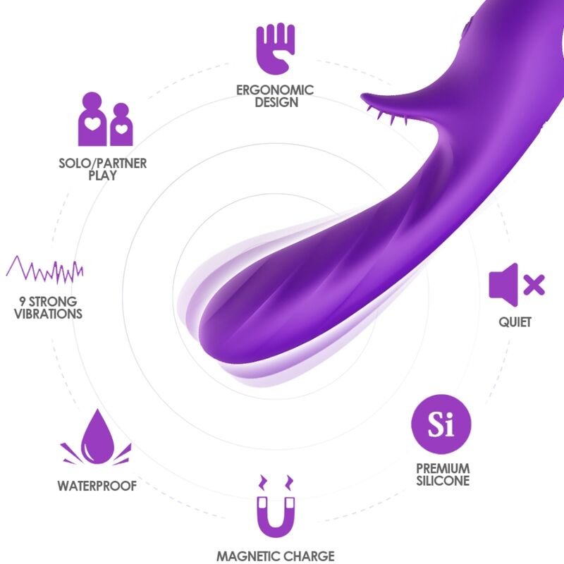 ARMONY - VIBRADOR ROMANCE COM ESTIMULADOR ROXO - Imagem 2