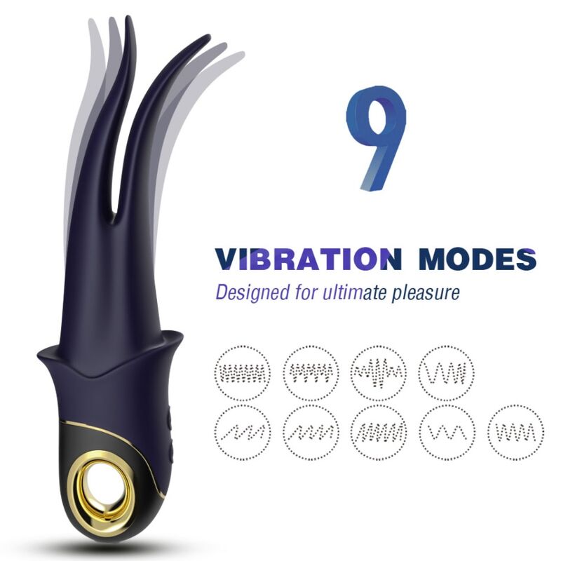 ARMONY - SHADOW VIBRADOR DUPLA CABEÇA PROVOCANDO AZUL - Imagem 2