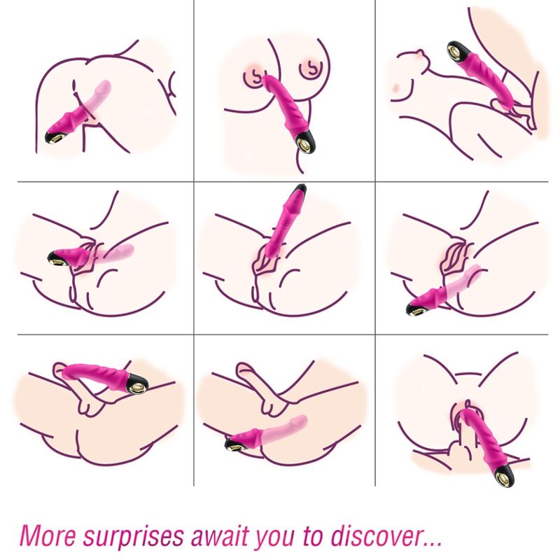ARMONY - JOYBLADE DILDO VIBRADOR ROTADOR FÚCSIA - Imagem 4