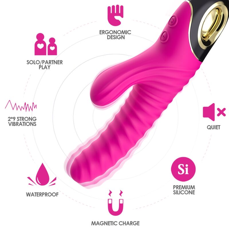 ARMONY - VIBRADOR ETERNITY SILICONE FÚCSIA - Imagem 3