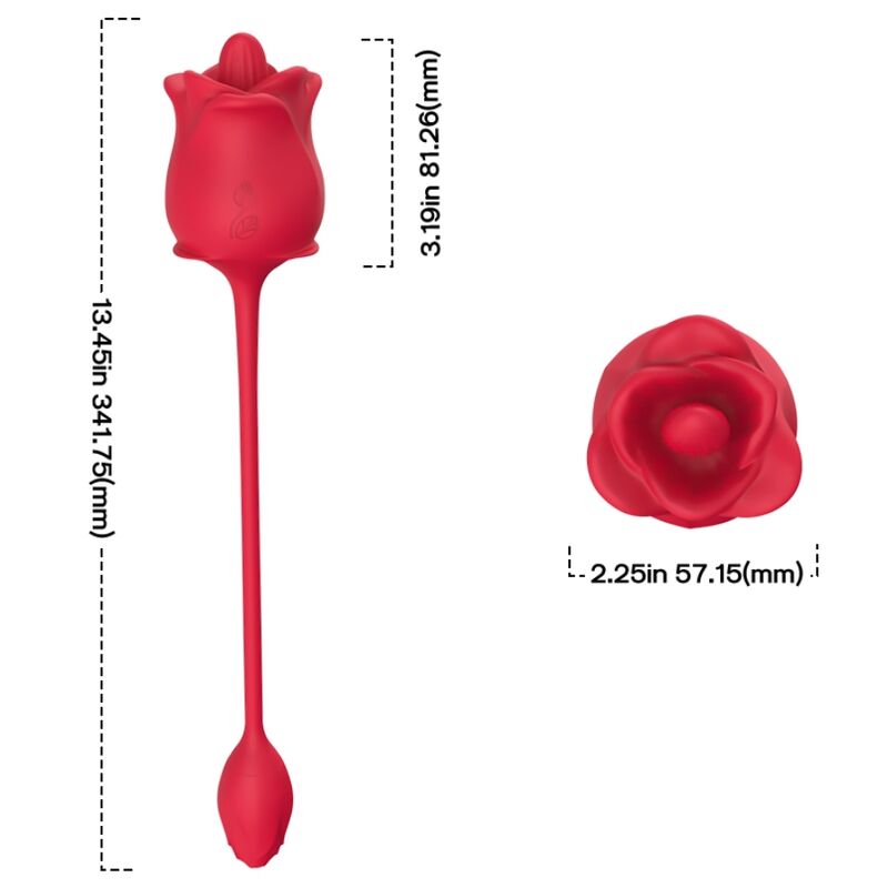 ARMONY - ESTIMULADOR E VIBRADOR ROSA COLA VERMELHO - Imagem 4