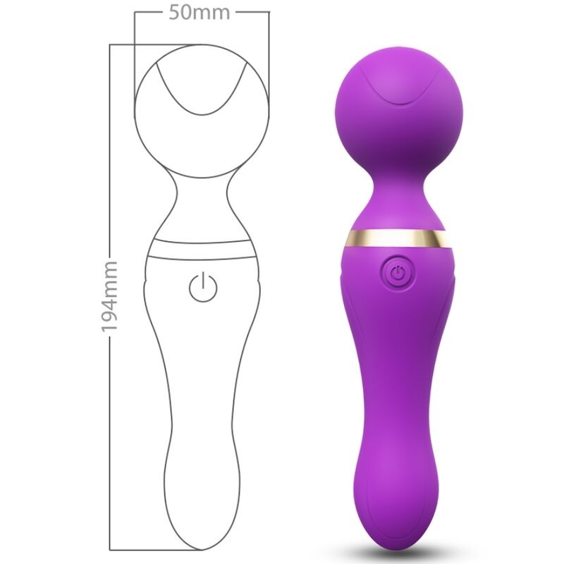 ARMONY - FREEZA MASSAGER E VIBRADOR CABEÇA SUPER FLEXÍVEL ROXO - Imagem 3