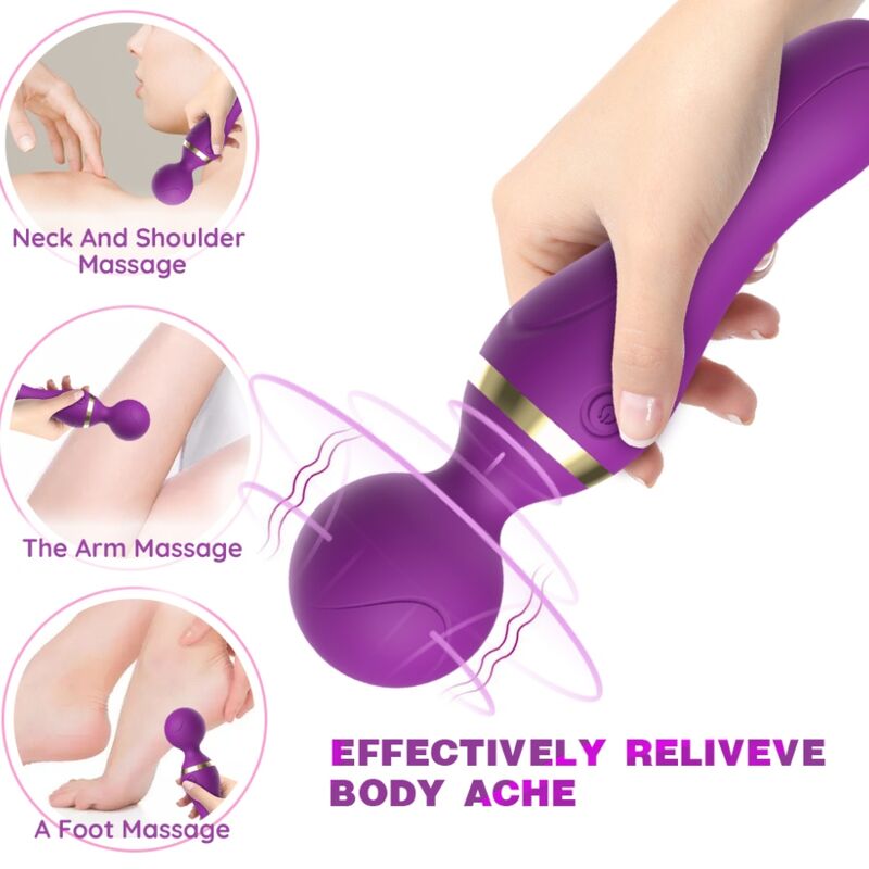 ARMONY - FREEZA MASSAGER E VIBRADOR CABEÇA SUPER FLEXÍVEL ROXO - Imagem 4