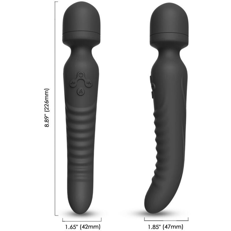 ARMONY - MASSAGER MISSION E VIBRADOR EFEITO DE CALOR PRETO - Imagem 3