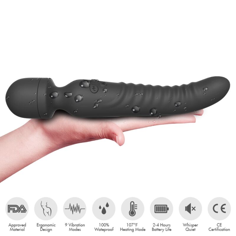 ARMONY - MASSAGER MISSION E VIBRADOR EFEITO DE CALOR PRETO - Imagem 2