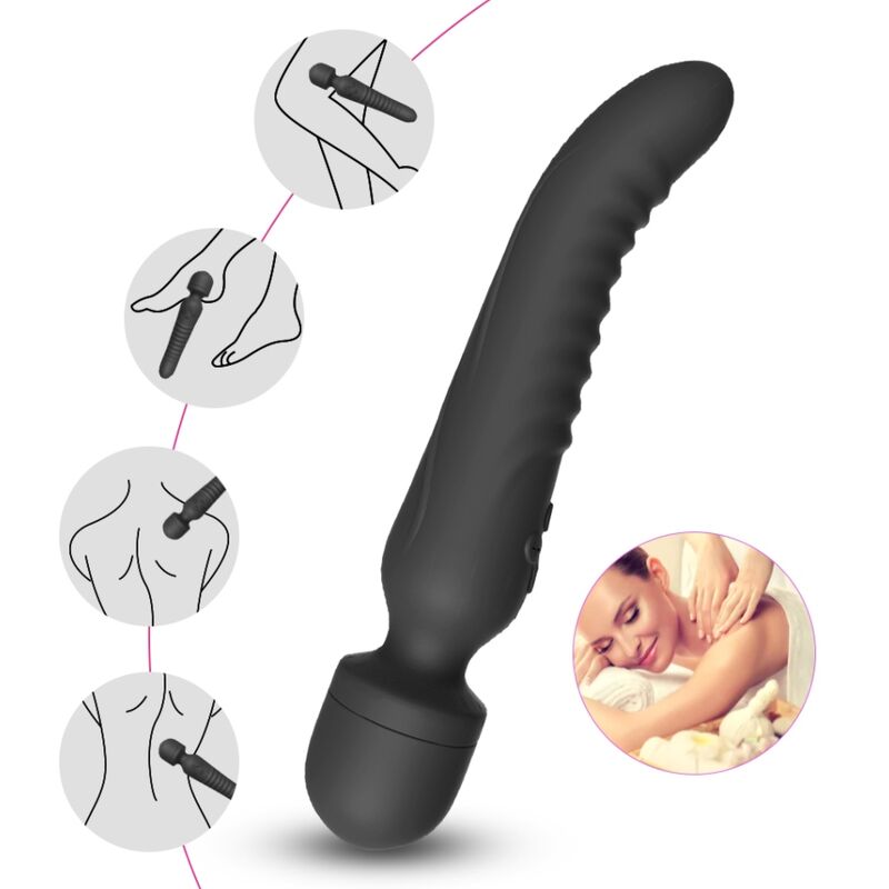 ARMONY - MASSAGER MISSION E VIBRADOR EFEITO DE CALOR PRETO - Imagem 4