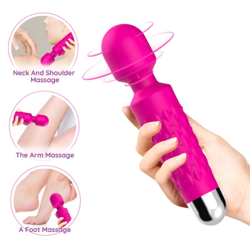 ARMONY - MASSAGER POSTMAN E VIBRADOR CABEÇA SUPER FLEXÍVEL FÚCSIA - Imagem 4