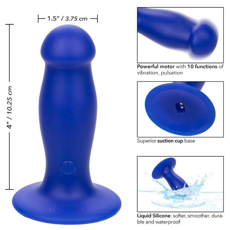 CALEXOTICS - ADMIRAL VIBRADOR ANAL PLUG PRIMEIRO IMEDIATO AZUL - Imagem 4