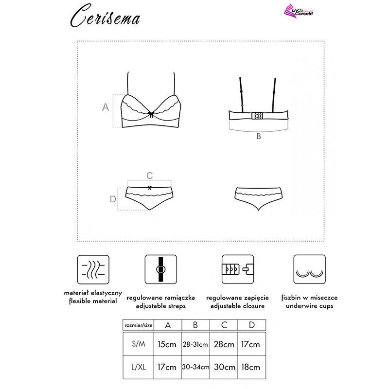 LIVCO CORSETTI FASHION - CERISEMA LC 21005 BRA + PANTY CORAL - Imagem 5