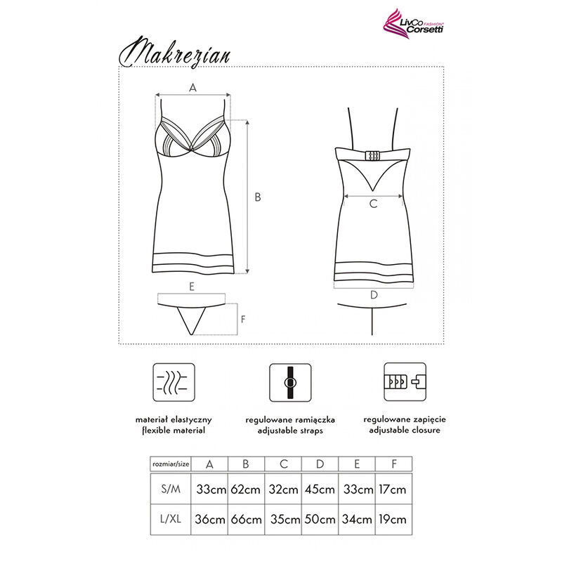 LIVCO CORSETTI FASHION - MAKREZIAN LC 90545 FALDA + PANTY NEGRO - Imagem 5