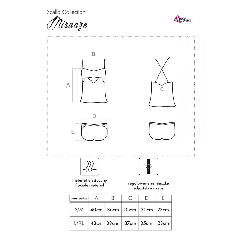 LIVCO CORSETTI FASHION - MIRAAZE LC 90567 CAMISETA + SHORTS NEGRO - Imagem 3