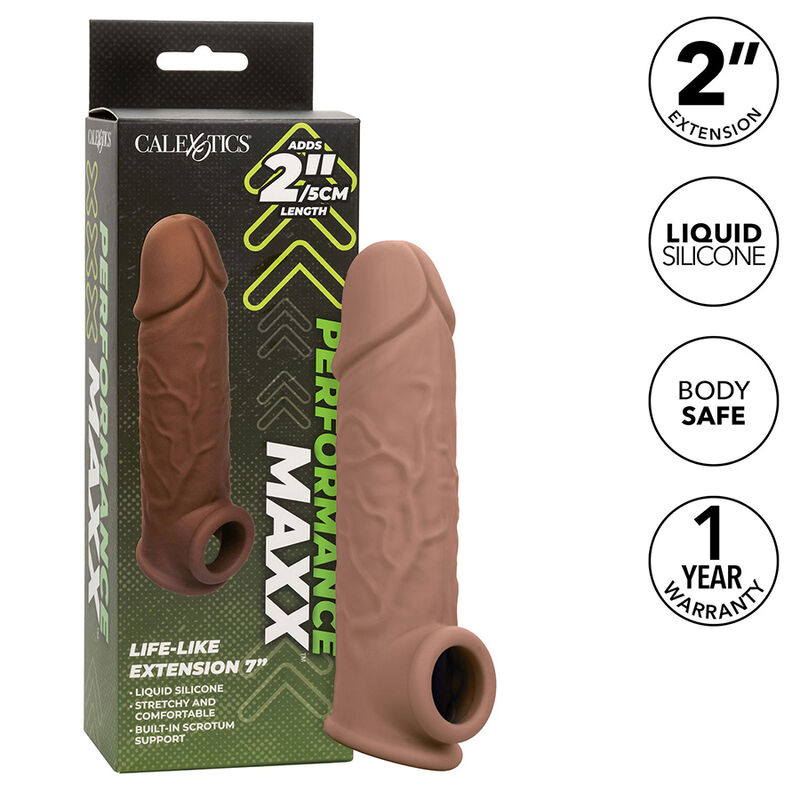 CALEXOTICS - PERFORMANCE MAXX LIFE-LIKE EXTENSION 7 PELE MARROM - Imagem 2