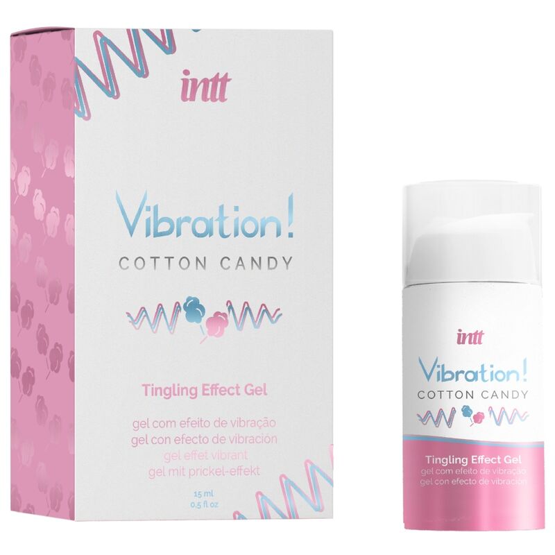 INTT - PODEROSO ESTIMULANTE ÍNTIMO ALGODÃO DOCE GEL VIBRADOR LÍQUIDO 15 ML - Imagem 2