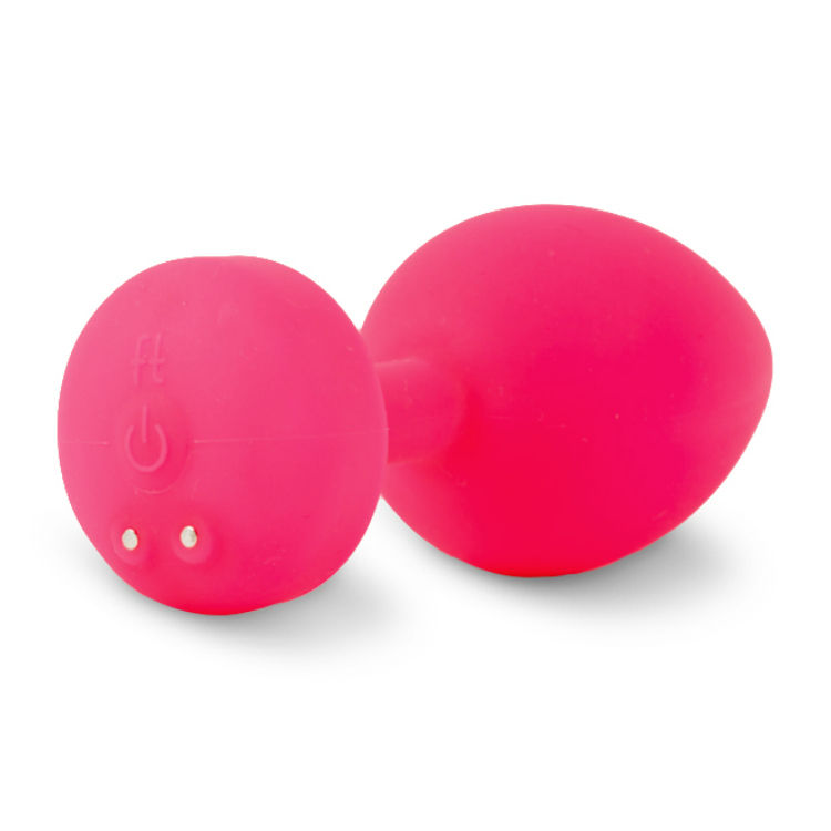 G-VIBE - FUNTOYS GPLUG ANAL VIBRADOR RECARREGVEL PEQUENO NEON ROSA 3CM - Imagem 3