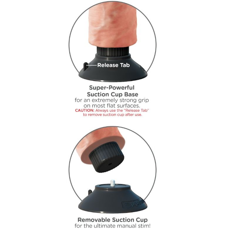 KING COCK - VIBRADOR DILDO 23 CM NATURAL - Imagem 4