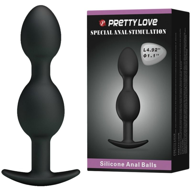 PRETTY LOVE - BOLAS ANAIS DE SILICONE 12.5 CM PRETAS - Imagem 2