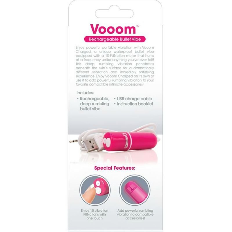 SCREAMING O - BALA VIBRANTE RECARREGVEL VOOOM ROSA - Imagem 3