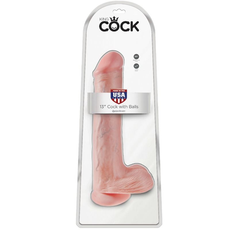 KING COCK - DILDO COM BOLAS 33 CM CARNE - Imagem 4