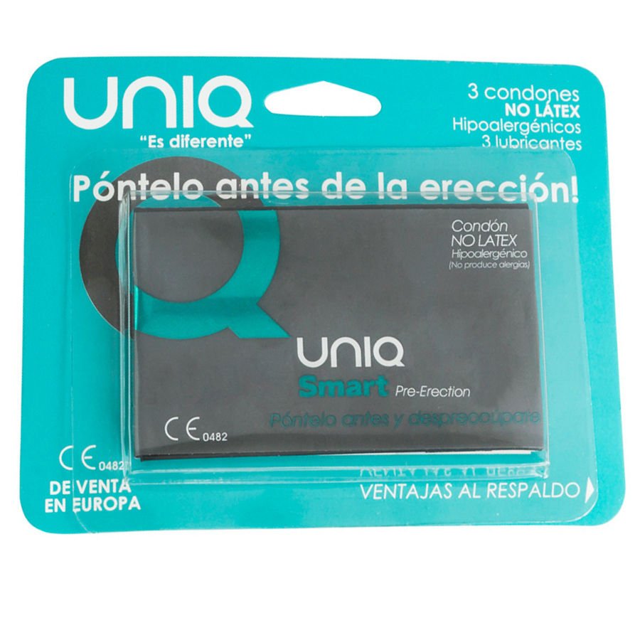 UNIQ - SMART LATEX FREE PRE-ERECTION CONDOMS 3 UNITS - Imagem 3