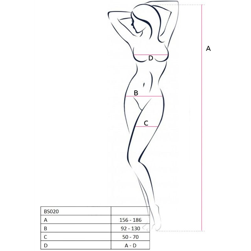 PASSION - WOMAN BS020 BODYSTOCK BRANCO TAMANHO ÚNICO - Imagem 2