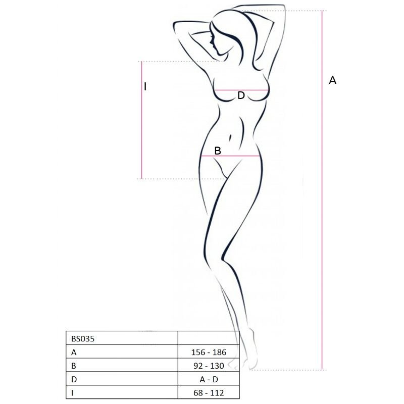 PASSION - WOMAN BS035 BODYSTOCK BRANCO TAMANHO ÚNICO - Imagem 2