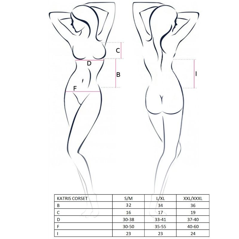 PASSION - WOMAN KATRISS CORSET NEGRO TALLA L/XL - Imagem 3