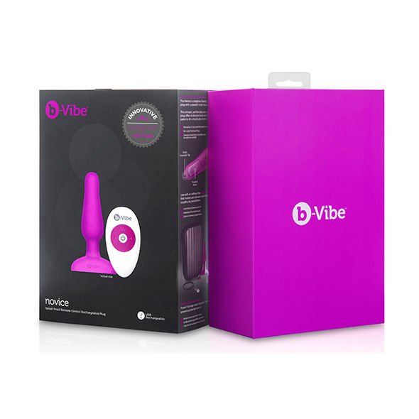 B-VIBE - NOVICE CONTROLE REMOTO PLUG ANAL FÚCSIA - Imagem 5