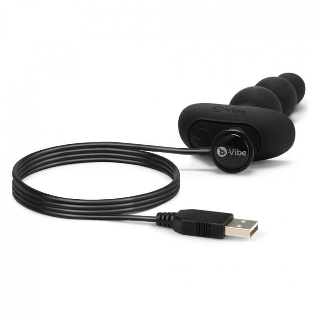 B-VIBE - TRIPLET ANAL CONTAS DE CONTROLE REMOTO PRETAS - Imagem 3