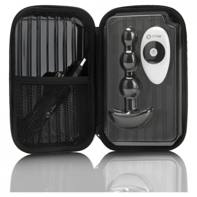 B-VIBE - TRIPLET ANAL CONTAS DE CONTROLE REMOTO PRETAS - Imagem 4