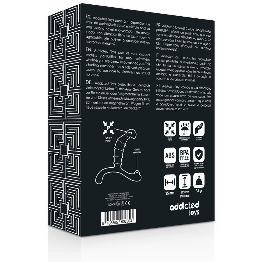 ADDICTED TOYS - PRÓSTATA ANAL PRAZER PRETO - Imagem 3