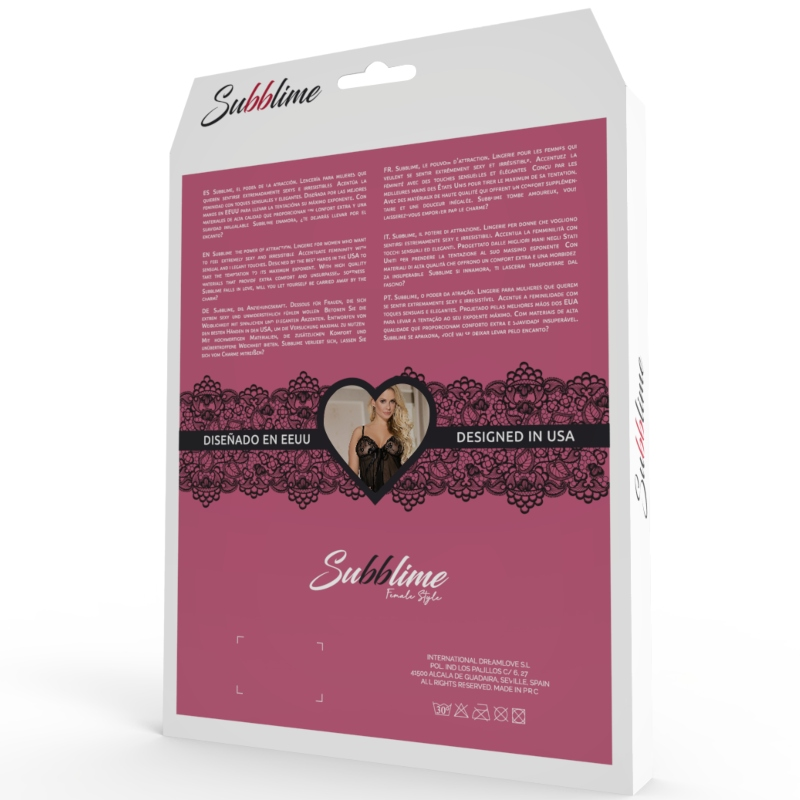 SUBBLIME - BABYDOLL COM ARCO E LAOS FLORAIS VERMELHO S / M - Imagem 5