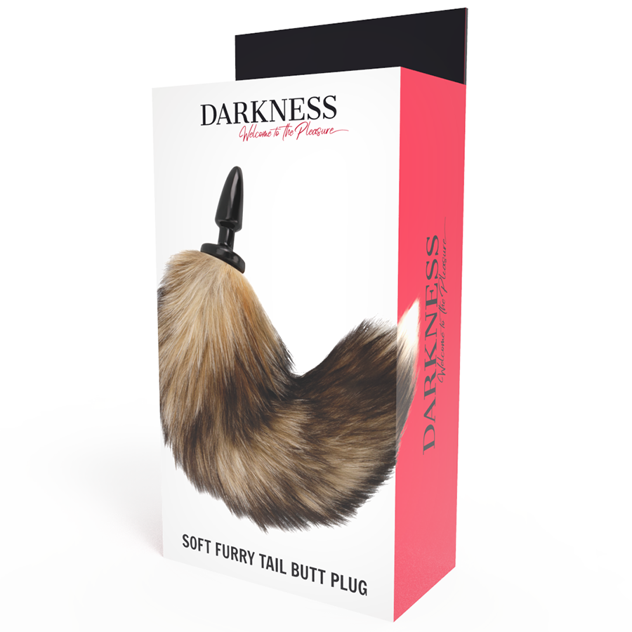 DARKNESS - CAUDA NATURAL COM PLUG ANAL DE SILICONE 10 CM - Imagem 3