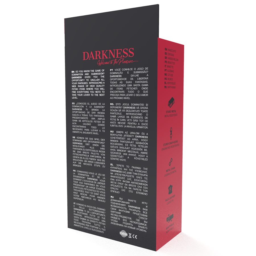 DARKNESS - ALGEMAS DE TORNOZELO DE COURO AJUSTVEIS PRETAS - Imagem 4