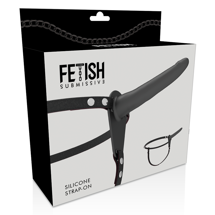 FETISH SUBMISSIVE HARNESS - SILICONE PRETO 15 CM - Imagem 3