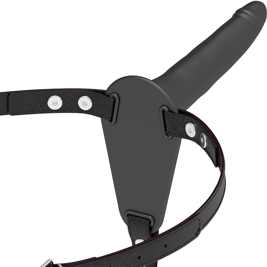 FETISH SUBMISSIVE HARNESS - SILICONE PRETO 15 CM - Imagem 4