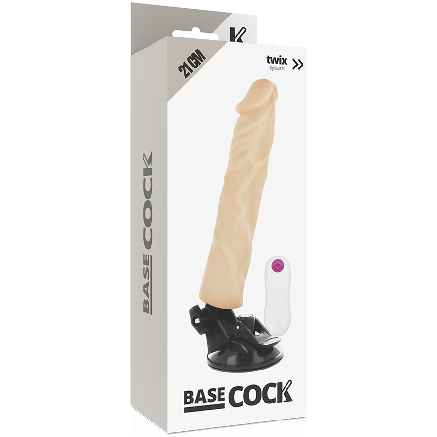 BASECOCK - VIBRADOR REALÍSTICO CONTROLE REMOTO NATURAL 21CM - Imagem 5