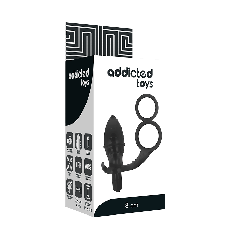 ADDICTED TOYS - PLUG ANAL COM ANEL DUPLO PRETO - Imagem 4