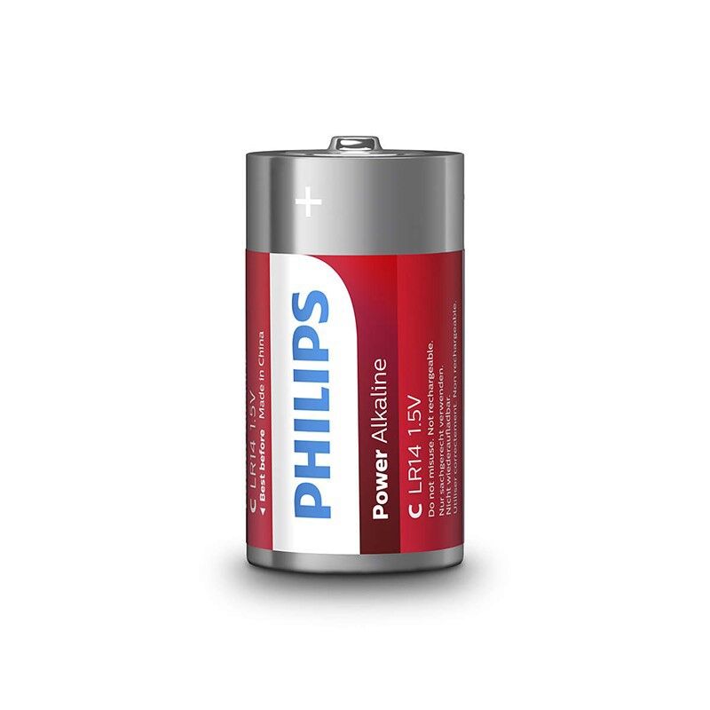 PHILIPS - POWER ALKALINE PILA C LR14 BLISTER * 2 - Imagem 2