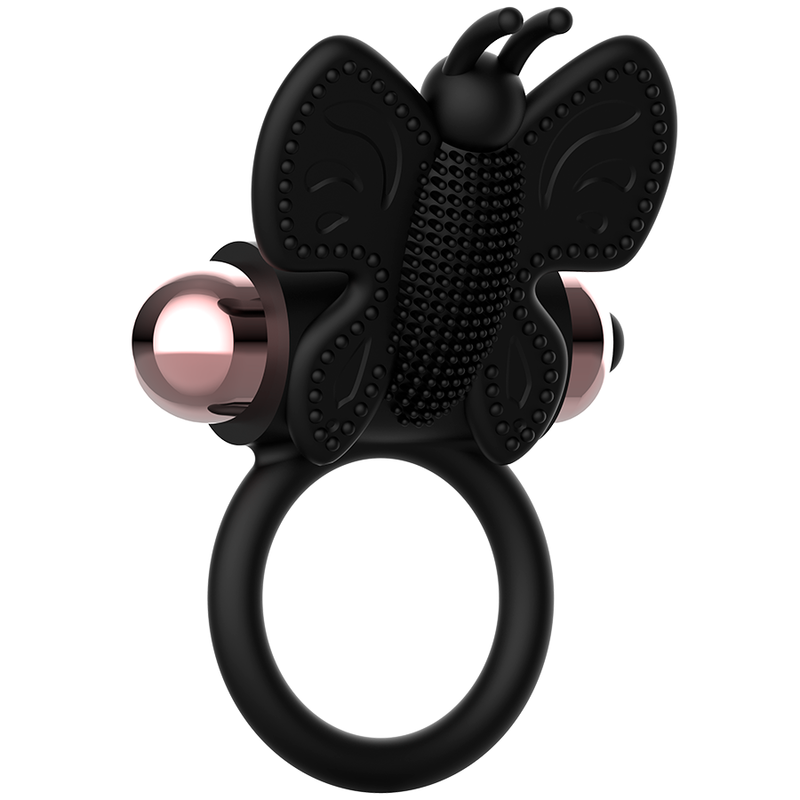 COQUETTE CHIC DESIRE - ANEL BORBOLETA COM VIBRADOR PRETO/ OURO - Imagem 3